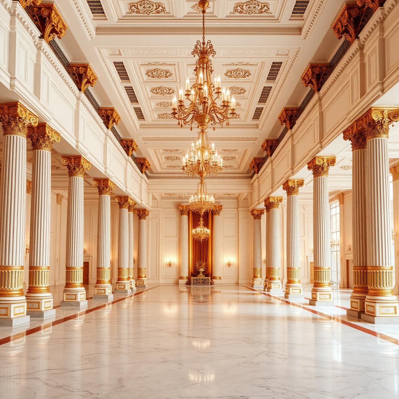 Grand banquet hall interior